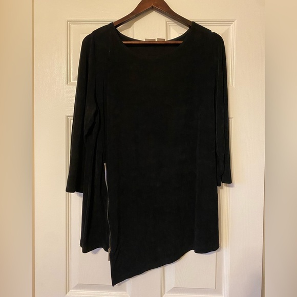 Black chicos top with zipper side - Picture 1 of 5